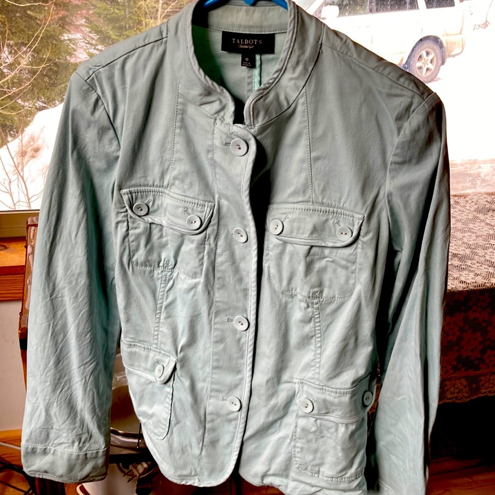 Talbots Pale-Mint Green Cotton Jacket